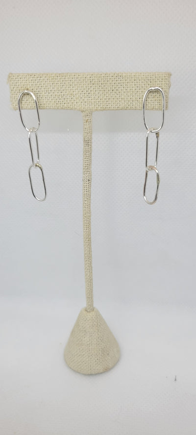 Paperclip chain earrings