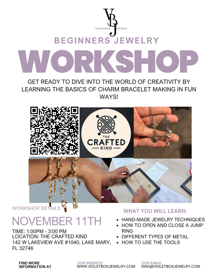 VioletBox Jewelry Workshop: Charm & Chain Bracelet