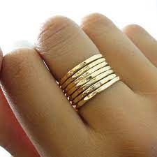 Gold hammered Ring