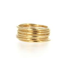Gold smooth ring