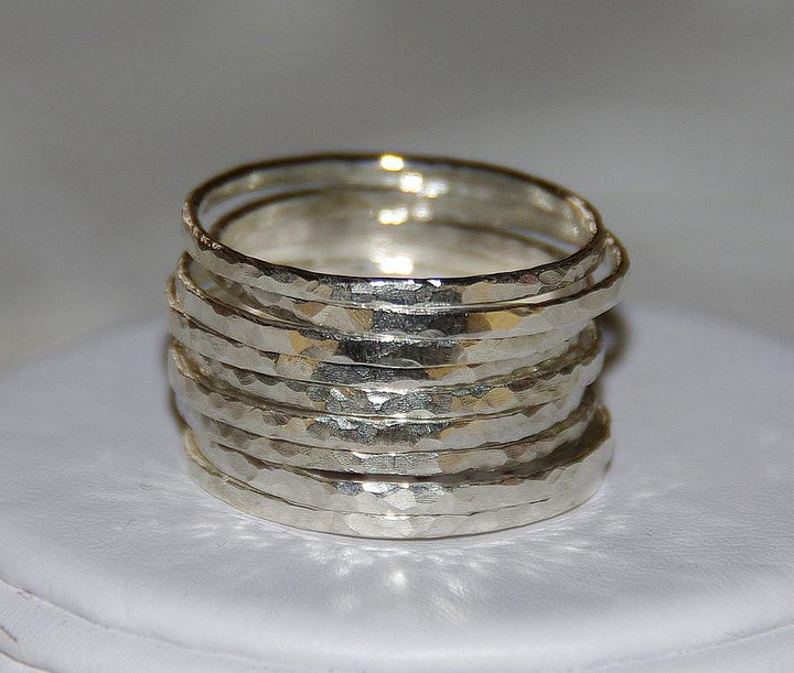 Stacked Ring Hammered